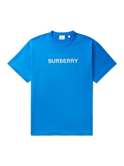 cotton t-shirt burberry blue|royal blue Burberry shirt.